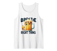 Brew The Right Thing Funny Beer Mug Cartoon Ale Tank Top