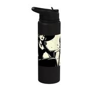 Brew-Tiful Disaster Spooky Witch Halloween Moon Stainless Steel Insulated Water Bottle