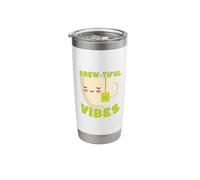 Brew-Tiful Vibes Cute Teacup Tea Lover Beverage Stainless Steel Insulated Tumbler