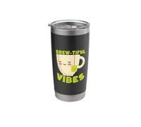 Brew-Tiful Vibes Cute Teacup Tea Lover Beverage Stainless Steel Insulated Tumbler
