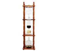 Brew Tower Drip Coffee Maker, Ice Drip Cold Brew Coffee Maker Tower With Wood Frame 25 Cups