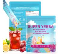 Brewable Low-Calorie Fat-Burning Yerba Mate Tea 30pcs. Provides a Refreshing Blend of Vitamin D3, Magnesium, and Mint, Supports Gut Health, Energizing Tea Suitable for Both Men and Women.