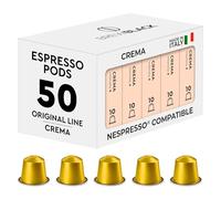 BrewBlack Crema 50 Pods Compatible with Nespresso Original Line