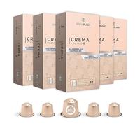 BrewBlack Crema Coffee Capsules - 50 Aluminium Coffee Pods Compatible with Nespresso Original line, Medium Roast - Intensity 8/12, Made in Italy