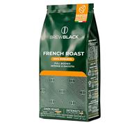 BrewBlack French Roast 100% Robusta Coffee Beans, Extra Strong Dark Roast, Intensity 5/5, Full Body with Long-Lasting Creaminess, Roasted and Packed in Italy with Micrometric® Technology