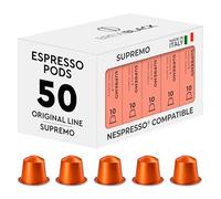 BrewBlack Supremo 50 Pods Compatible with Nespresso Original Line