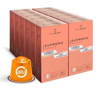 BrewBlack Supremo Coffee Capsules - 120 Aluminium Coffee Pods Compatible with Nespresso Original line, 100% Arabica Medium Roast - Intensity 7/12, Made in Italy