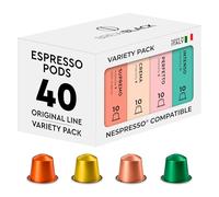 BrewBlack Variety Pack 40 Pods Compatible with Nespresso Original Line