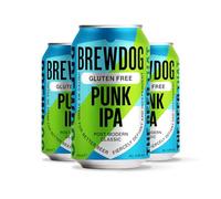 BrewDog Gluten Free Punk IPA, 5.4% ABV - 24 x 330ml Cans - Vegan