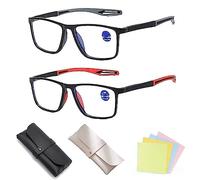 BreWel Glassesith 2024 New Colorwaies Sports Ultra-Light Anti-Blue Light Presbyopic Glasses,Sports Cycling Reading Glasses,Reading Glasses Progressive (2pcs-B,+1.50)