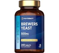 Brewers Yeast Tablets 600mg | 240 Count | Natural Source of B-Vitamins, Amino Acids, Minerals & Trace Elements | High Strength Supplement | by Horbaach