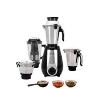 Brewine Tora Mix 1000W Heavy-Duty Copper Motor Mixer Grinder 4 Versatile Jars (Juicer Jar with Filter) Powerful Motor for Dosa Batter, Chutney & Masala Grinding, Secure Lid Lock | Classic Black Colour