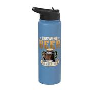 Brewing Beer is What I Do Beer Brewer Brewing Alcohol Lover Stainless Steel Insulated Water Bottle