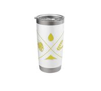 Brewing Beer Water Hops and Malt Stainless Steel Insulated Tumbler