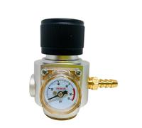 Brewing Equipment Mini Regulator with Barbed Fitting,European Standard T21*4 Paint Ball Adaptor & 8mm Hose Barb,0-90psi Brewing Equipment