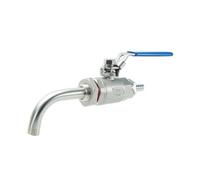 Brewing Equipment True Weldless Ball Valve Assembly with Ez Pick-up Tube Stainless Steel 304 Press Fit Dip Tube 13/16" Hole Needed 1/2"NPT Brewing Equipment(12.7mm ID Hose)