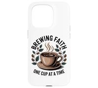 Brewing Faith One Cup At A Time Christian Journey Case for iPhone 15 Pro