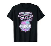 Brewing Something Cute Pastel Goth Witch Cauldron Value Graphic T-Shirt