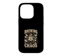 Brewing Through Chaos Coffee Strong Design Case for iPhone 14 Pro