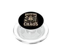 Brewing Through Chaos Coffee Strong Design PopSockets PopGrip for MagSafe