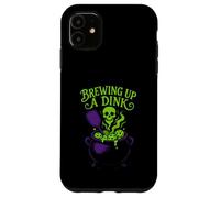 Brewing Up A Dink Pickleball Spooky Skull Case for iPhone 11