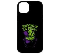 Brewing Up A Dink Pickleball Spooky Skull Case for iPhone 14 Plus