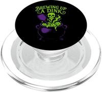 Brewing Up A Dink Pickleball Spooky Skull PopSockets PopGrip for MagSafe