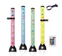 Brewish 4FT Sensory LED Water Bubble Tube Lamp,with 16 Color Changing Night Light Effects, Fake Aquarium Tank & Gift for Kids, Autism, Remote Control & 12 Fishes (Wall Bracket Included)