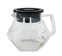 Brewista 700ml/23.7oz X Series Glass Coffee Carafe, Small Pour Over Glass Pot Server, 2-4 Cups, Polygonal Design for Improved Flavor, Heat Resistant Odorless Glass Pitcher