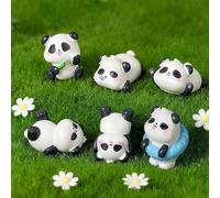 Brewlix 6 Pcs Cute Mini Resin Animals Set, Durable Red Panda Toys Ornaments, Exquisite Animal Figures for DIY Accessories, Party Cake Topper & Craft, Perfect Red Panda Gifts for Birthdays & Holidays