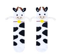 Brewlix Magnetic Holding Hands Socks, Funny Cow Sock That Hold Hands, Cute Animal Magnetic Socks for Women and Girls, Friendship Gifts