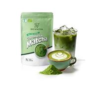 Brewnova Ceremonial Grade Matcha Powder - Premium Organic Shade-Grown Stone-Milled First Harvest Unsweetened Gluten-Free Vegan Green Tea for Matcha Latte, Teas & Recipes, 3.53oz Double-Seal Pack(100g)
