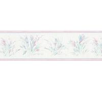 Brewster 418B309 Borders and More Pastel Lilies Wall Border, 6.875-Inch by 180-Inch White