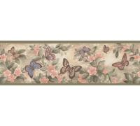 Brewster Home Fashions 137B38634 Kitchen Bath Bed Resource III Butterflies Wall Border, 6-Inch by 180-Inch, Pastels
