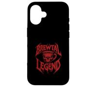 Brewtal Legend Heavy Metal Fan Skull Caffeine Coffee Lover Case for iPhone 16