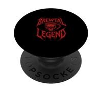 Brewtal Legend Heavy Metal Fan Skull Caffeine Coffee Lover PopSockets Adhesive PopGrip