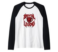 Brewtal Legend Heavy Metal Fan Skull Caffeine Coffee Lover Raglan Baseball Tee