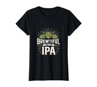 Brewtiful Day for an IPA - Funny IPA Value Graphic T-Shirt, Women, Black, XL