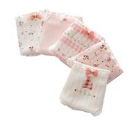 Brexiamin 5 Pack Women Teens Pink Cotton Brief Japanese Kawaii Anime Lolita Panties Underwear Bikini Panty Set, Pink, S