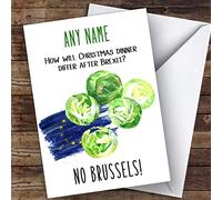 Brexit Brussels Sprouts Funny Joke Personalised Christmas Card | Christmas Card | Funny Christmas Card | Joke Christmas Card