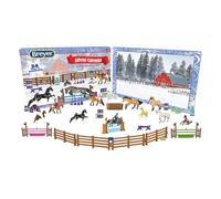 Breyer 2023 Holiday Collection - Advent Calendar Horse Play Set - 7 Horses, 2 Foals, 1 Unicorn - 35 Hidden Treasures - Model #700728