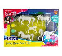 Breyer - 90.4235 - Fantasy Horses Paint and Play - 4 Horses, 1 Foal, Paintbrush and 6 Paints.