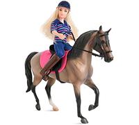 BANDAI Breyer Freedom Series Classic English Horse And Rider Horse Model, 15cm 1:12 Scale Classic English Horse And Rider Horse Toy, Hand Painted Breyer Horse Toys Collectable Figures