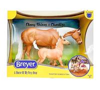 Breyer Horse Traditional Series | Ebony Shines and Foal | Scale 1.9 | Horse Toy | Model #1872