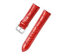 Breyhda Colorful Patent Leather Watch Strap - 20mm 22mm Vibrant Replacement Band for Men/Women,Red,20mm