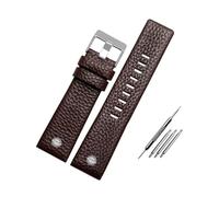Breyhda Extra Wide Leather Watch Strap - 22mm-32mm Large Size Replacement Band for Men's Watches,26mm