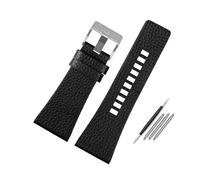 Breyhda Textured Grain Watchband - 22mm-34mm Men's Wide Replacement Leather Strap,32mm