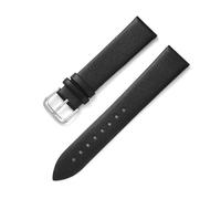 Breyhda Ultra Thin Leather Watchband - 8mm-22mm Soft Flexible Replacement Strap for Men and Women,Black,15mm