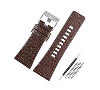 Breyhda Wide Leather Watchband - 22mm-32mm Large Size Replacement Strap with Tools,30mm