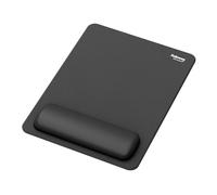 Fellowes Breyta Mouse Mat - XL Ergonomic Mouse Pad with Wrist Rest, Antibacterial - Black